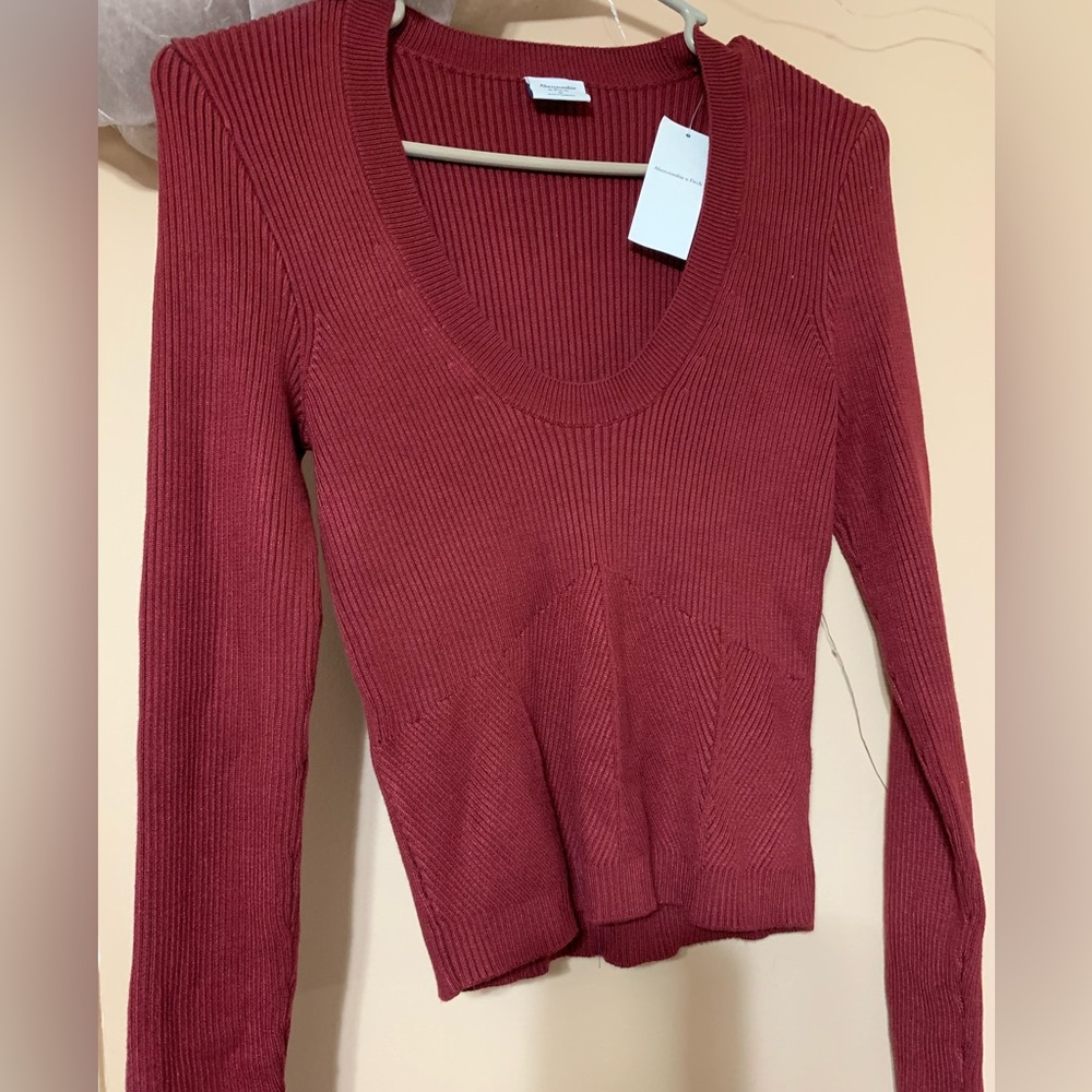 Abercrombie Burgundy Sweater